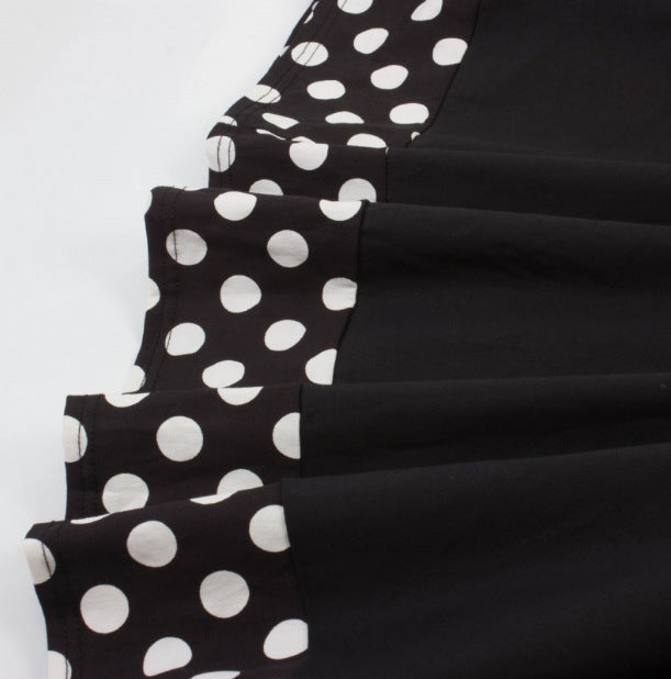 Polka-dot cape dress