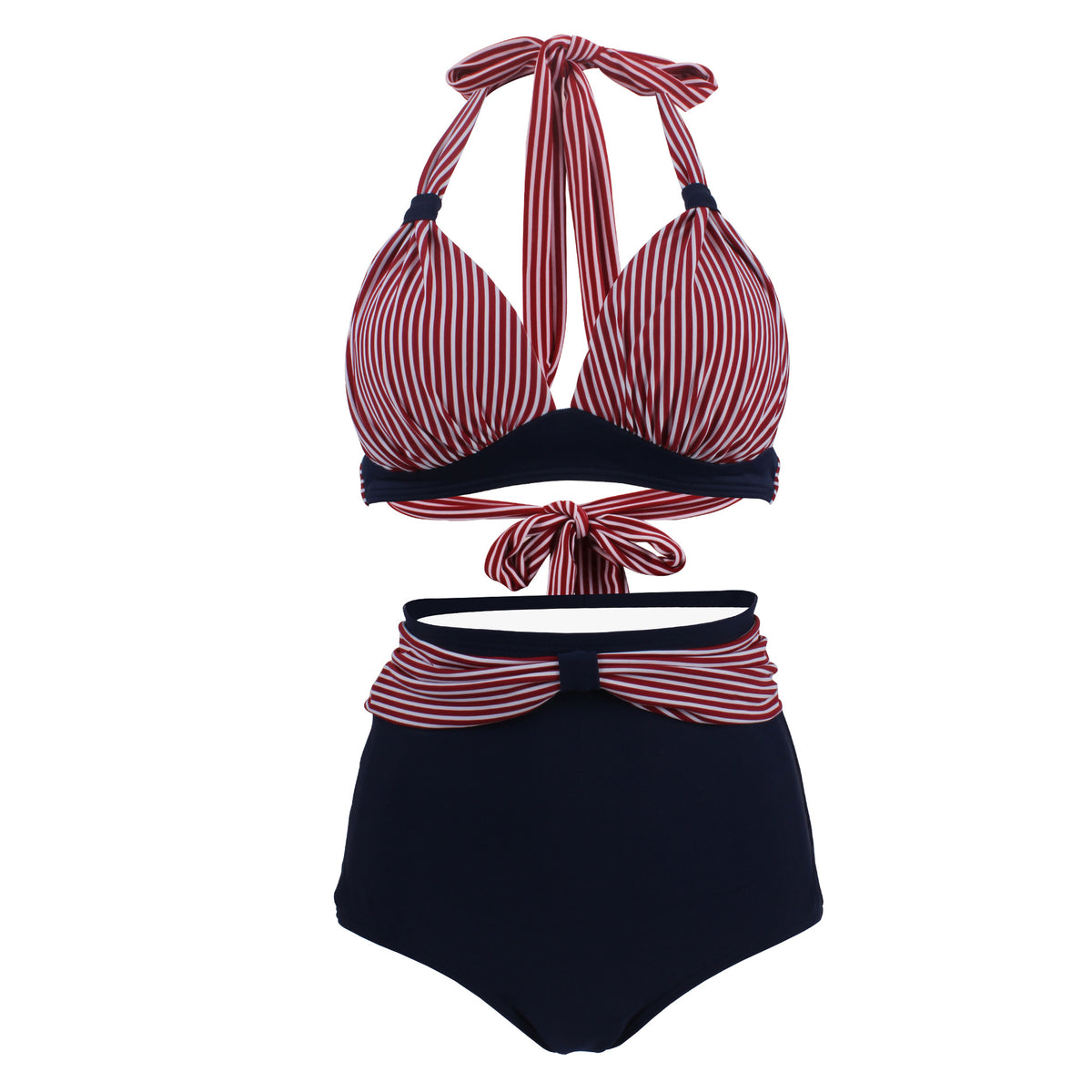 Polka dot high waist swimsuit