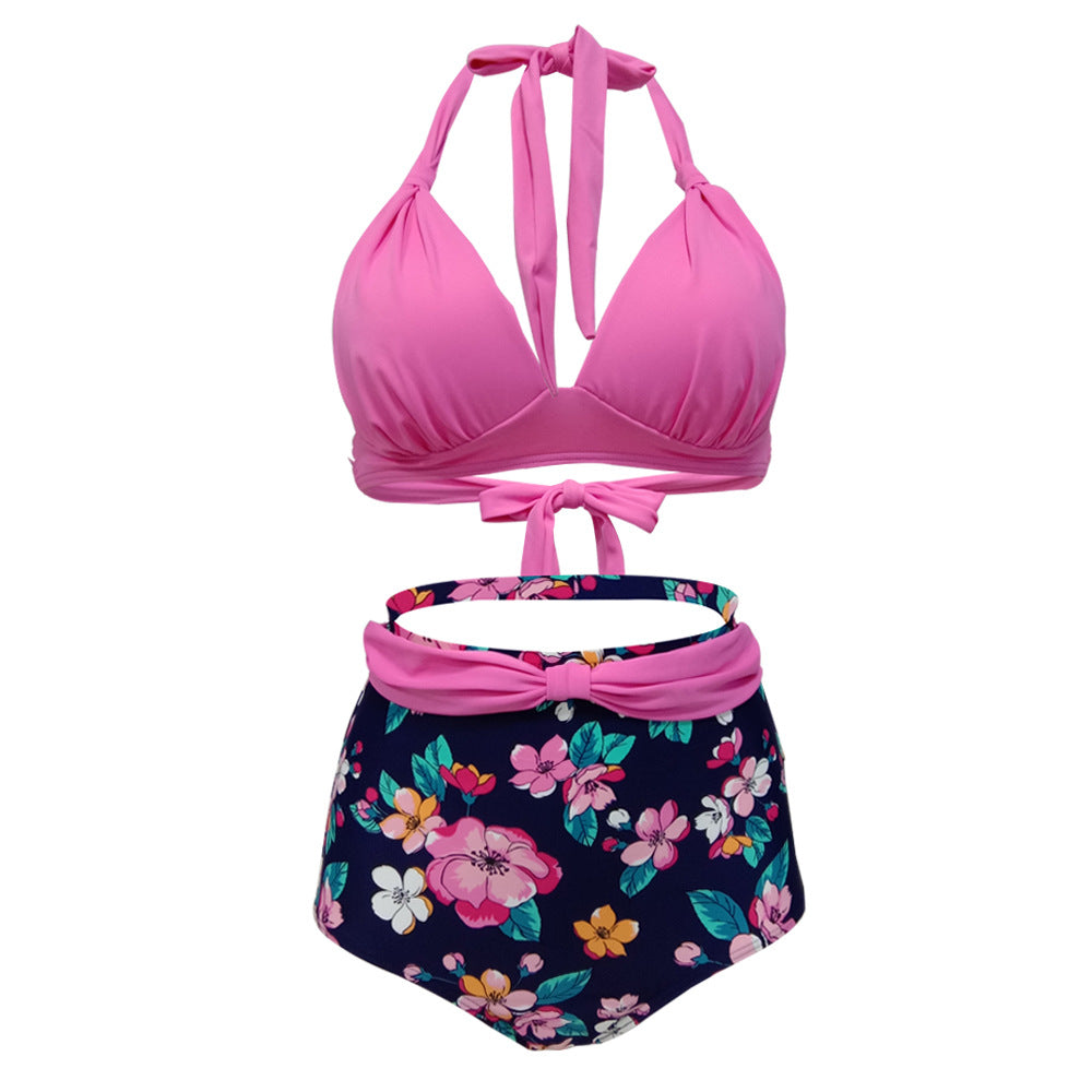 Polka dot high waist swimsuit