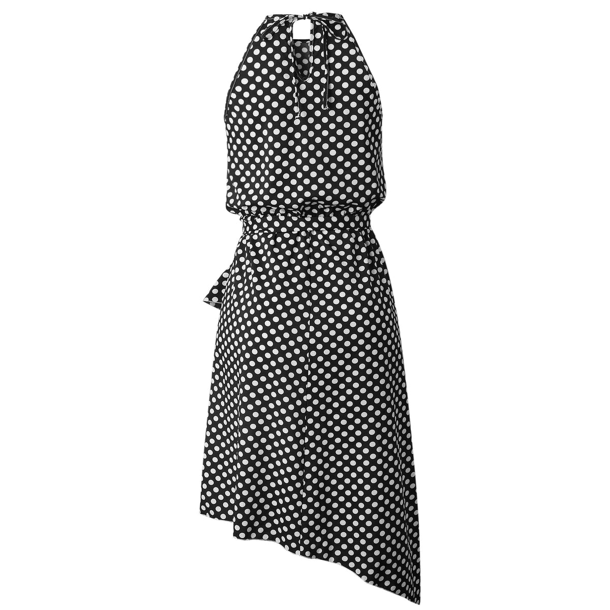 Fashion Polka Dot Lace Irregular Women Dress