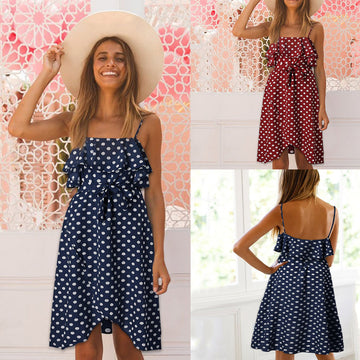 Ruffled polka dot dress