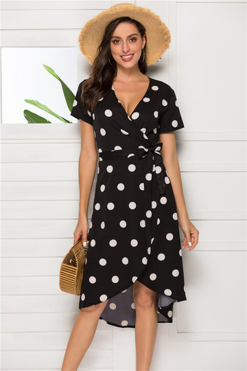 Short sleep Polka Dot Dress