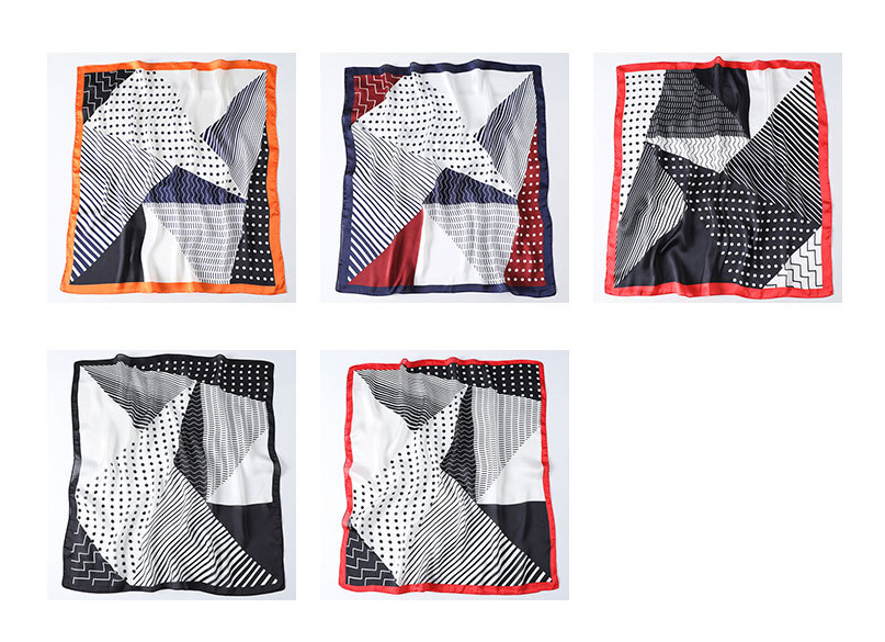 Geometric Polka Dot Scarf - Lightweight Decorative Square