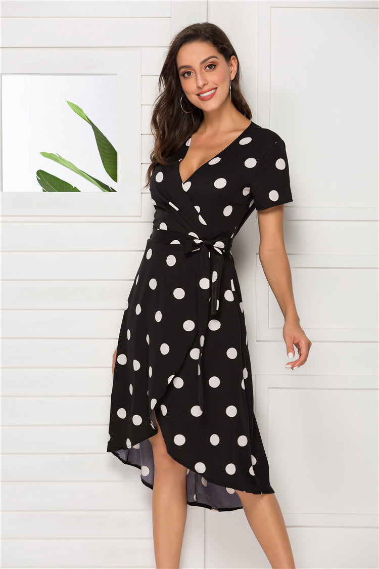 Short sleep Polka Dot Dress