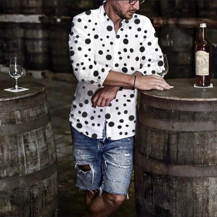 Polka Dot Long Sleeve Shirt