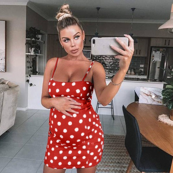 Polka Dot Maternity Dress - Casual Pregnancy Wear