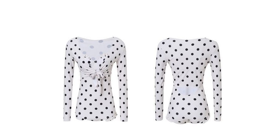 Vintage polka dot split swimsuit