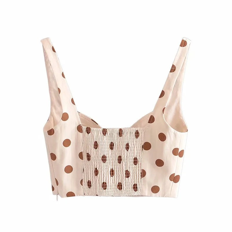 Summer New Style Women's Polka Dot Blouse Layered Decorative Polka Dot Skirt