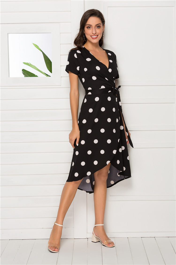 Short sleep Polka Dot Dress