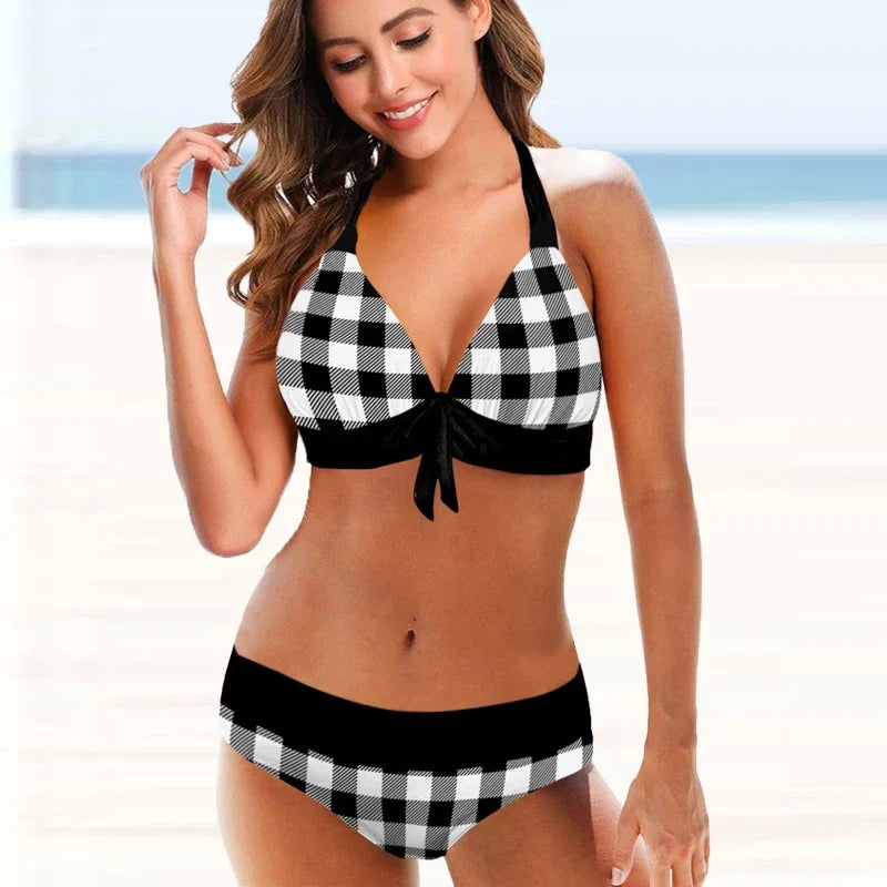 Women's Beachwear Two Piece Bikini Set Swimwear Women's Blue
