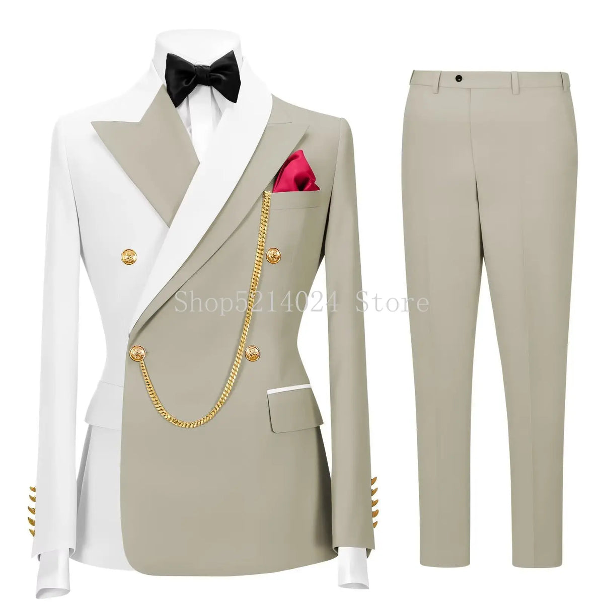 Men's 2-Piece Tuxedo Suit (Jacket + Pants)