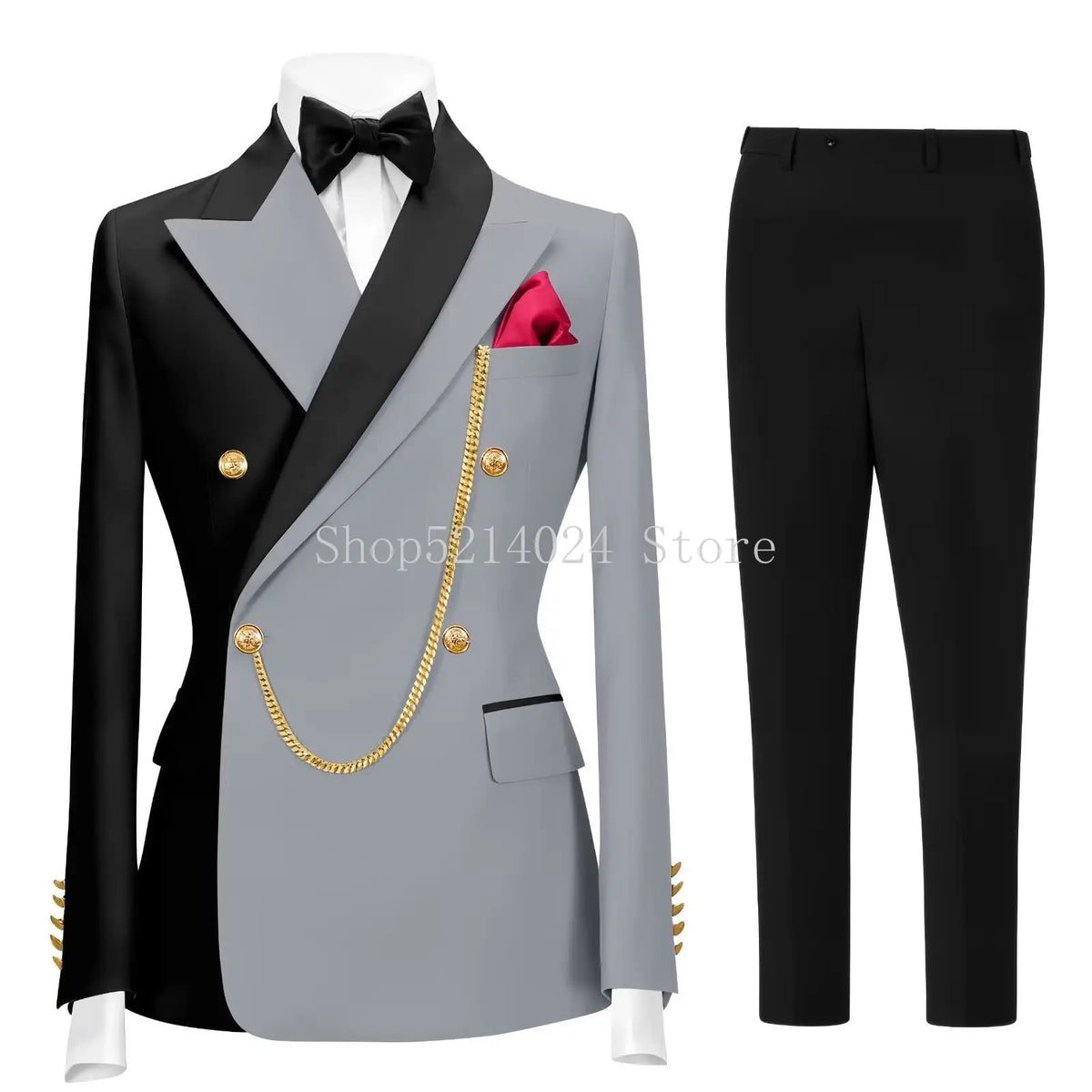 Men's 2-Piece Tuxedo Suit (Jacket + Pants)