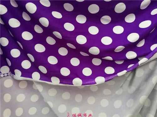Polka Dot Printed Fabric Knitted Four-sided Elastic By The Meter for Clothing