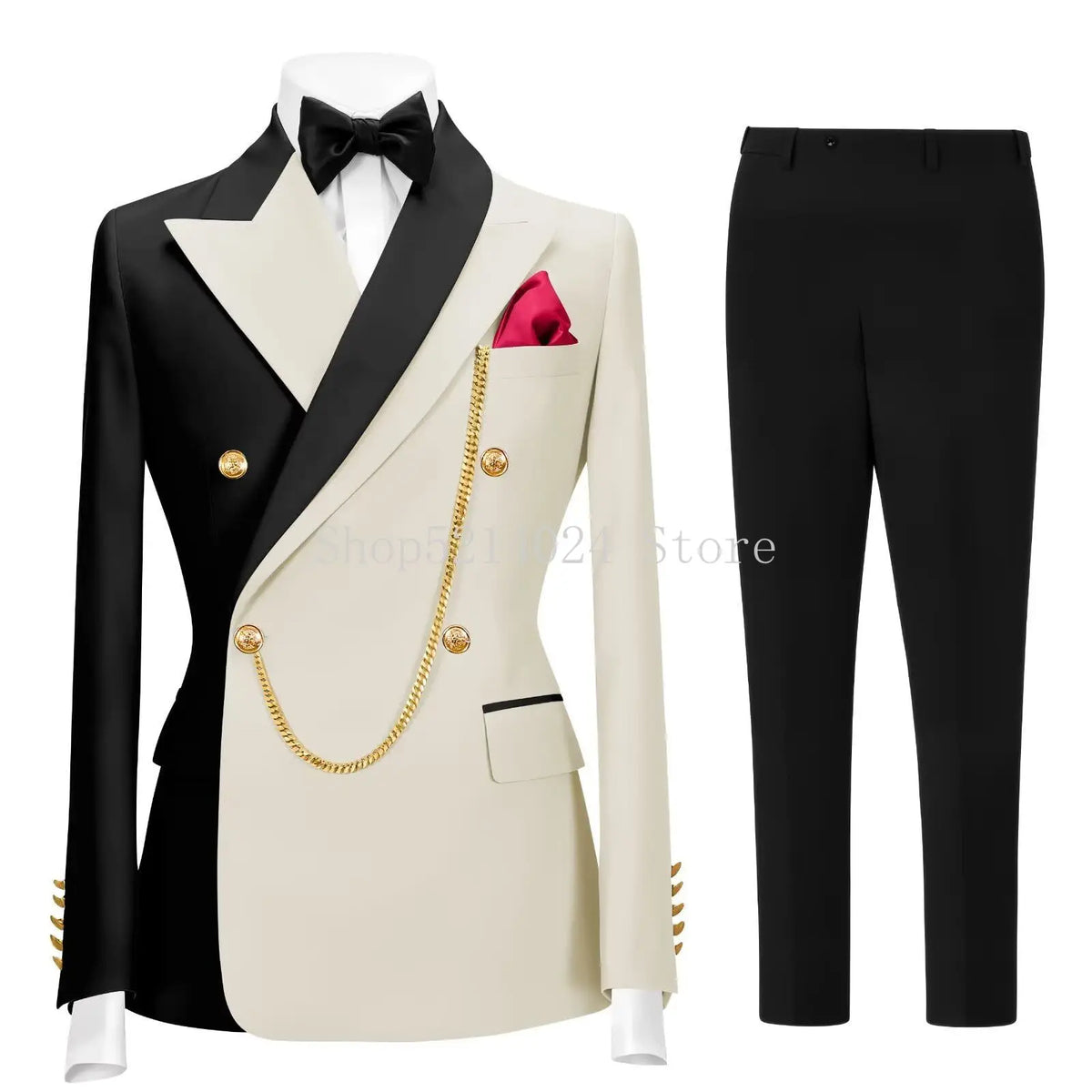 Men's 2-Piece Tuxedo Suit (Jacket + Pants)
