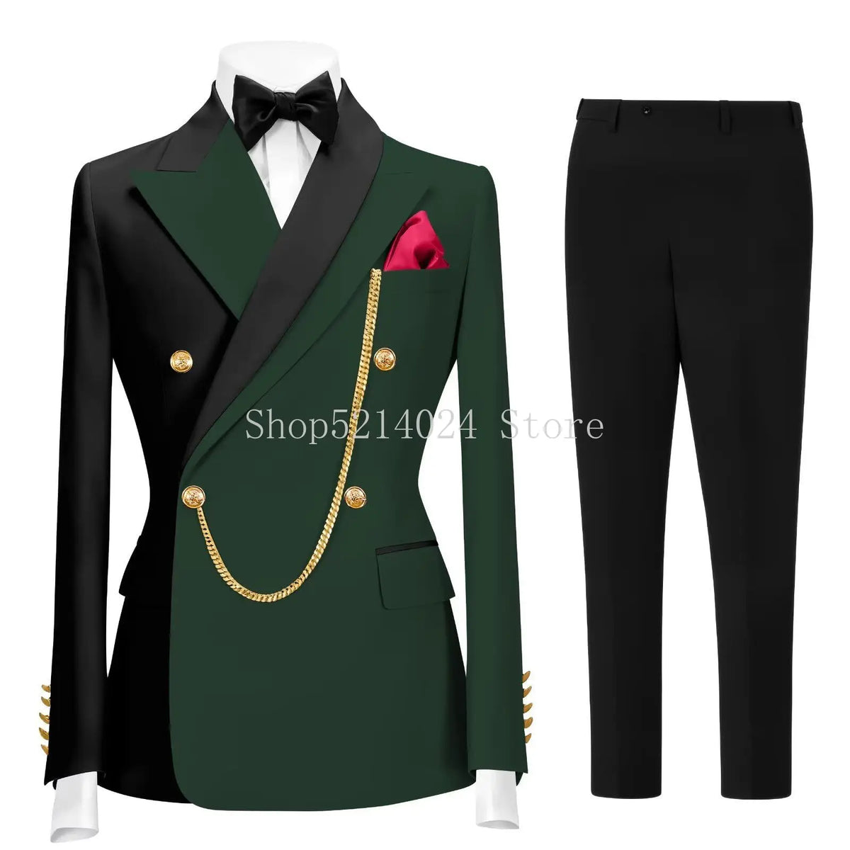 Men's 2-Piece Tuxedo Suit (Jacket + Pants)