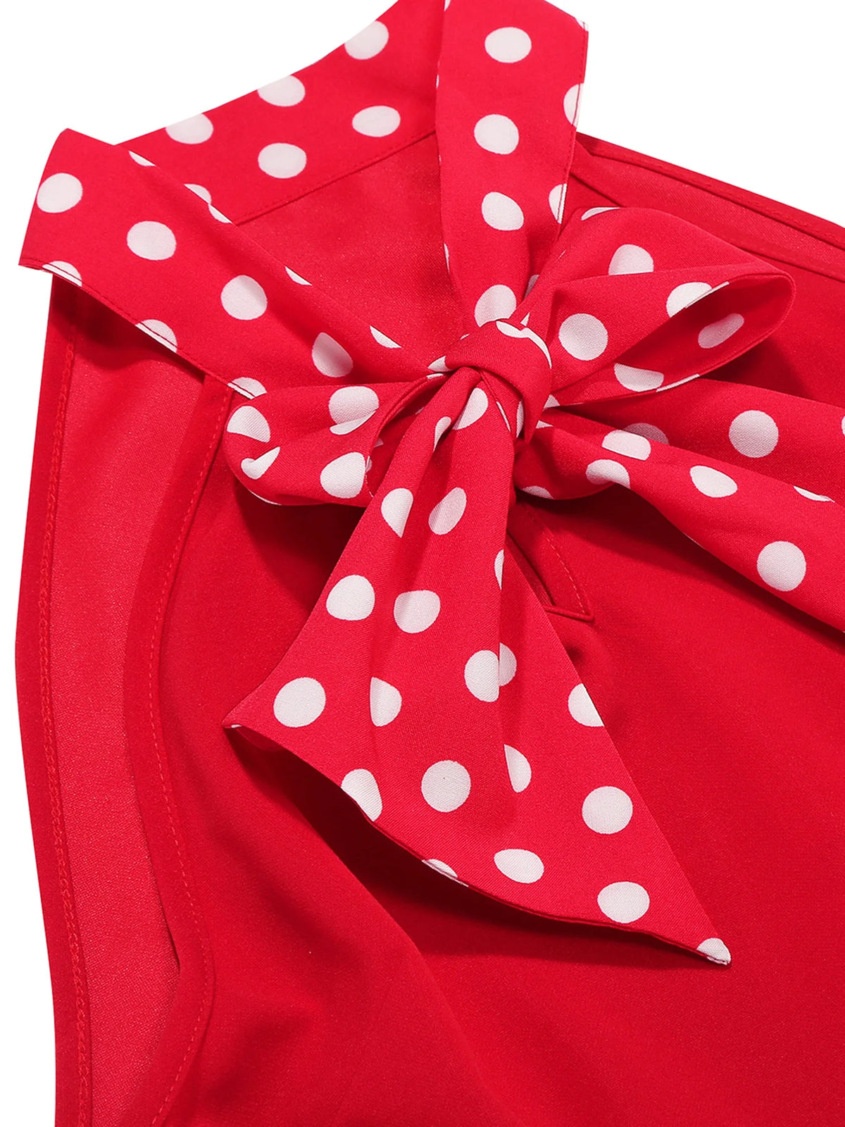 Tonval Bow Neck Halter Neck Polka Dot 50s Retro Party Clothes