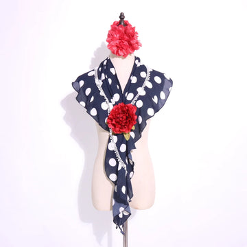 7yearsoldlilgirl Dance Dress Flamenco Boutique Printed Polka Dot Scarf