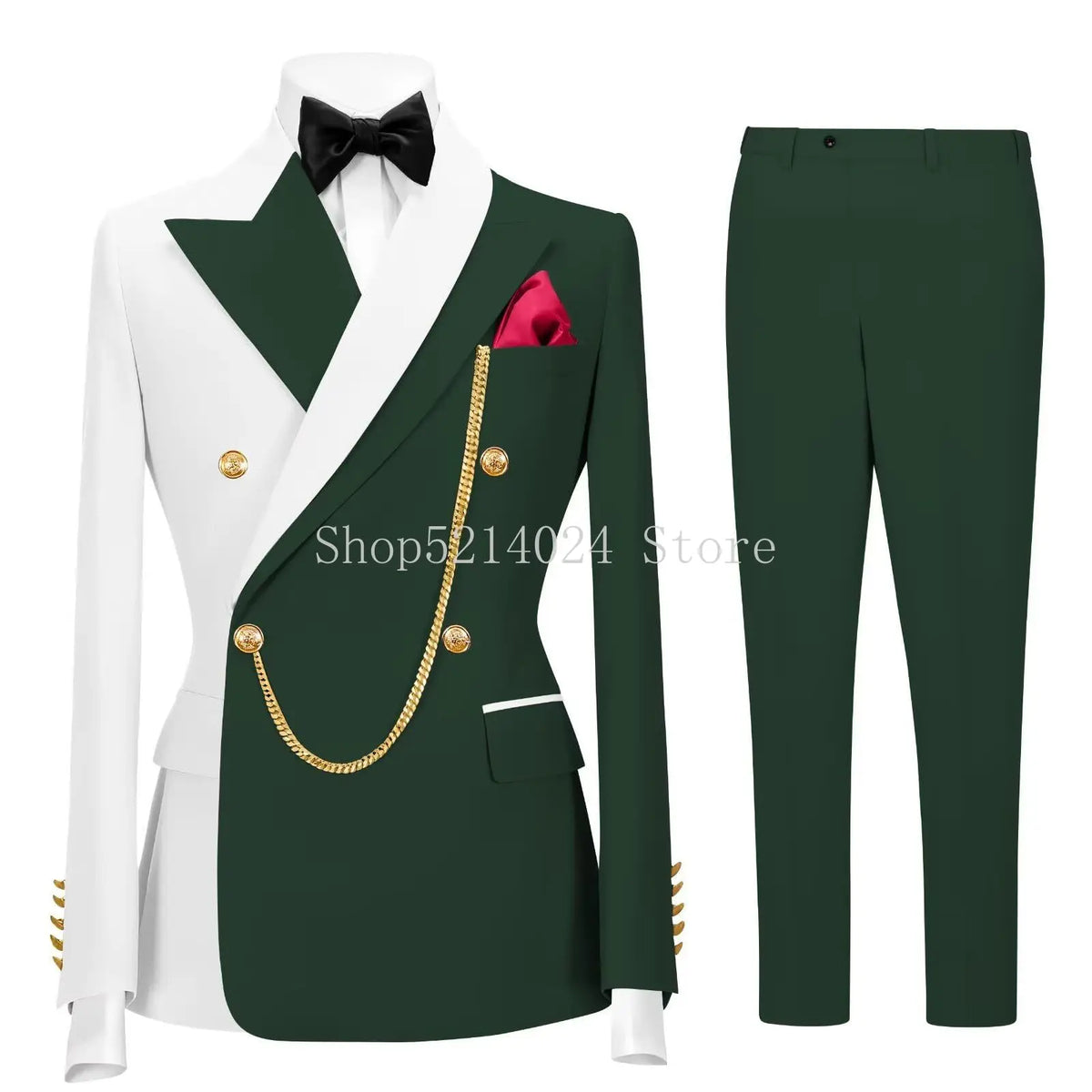 Men's 2-Piece Tuxedo Suit (Jacket + Pants)