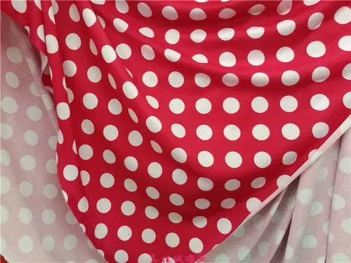 Polka Dot Printed Fabric Knitted Four-sided Elastic By The Meter for Clothing