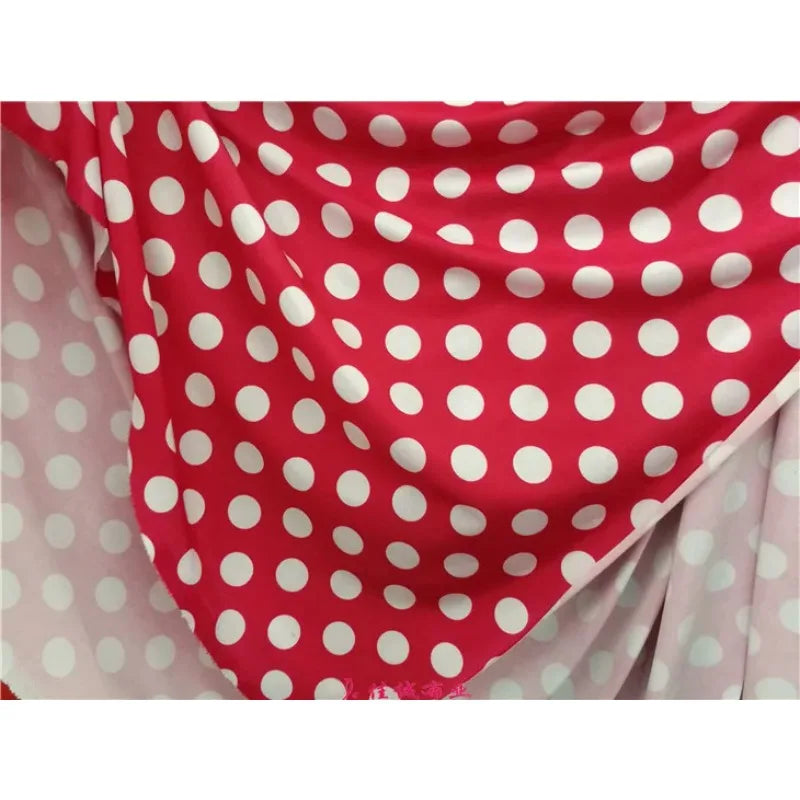 Polka Dot Printed Fabric Knitted Four-sided Elastic By The Meter for Clothing