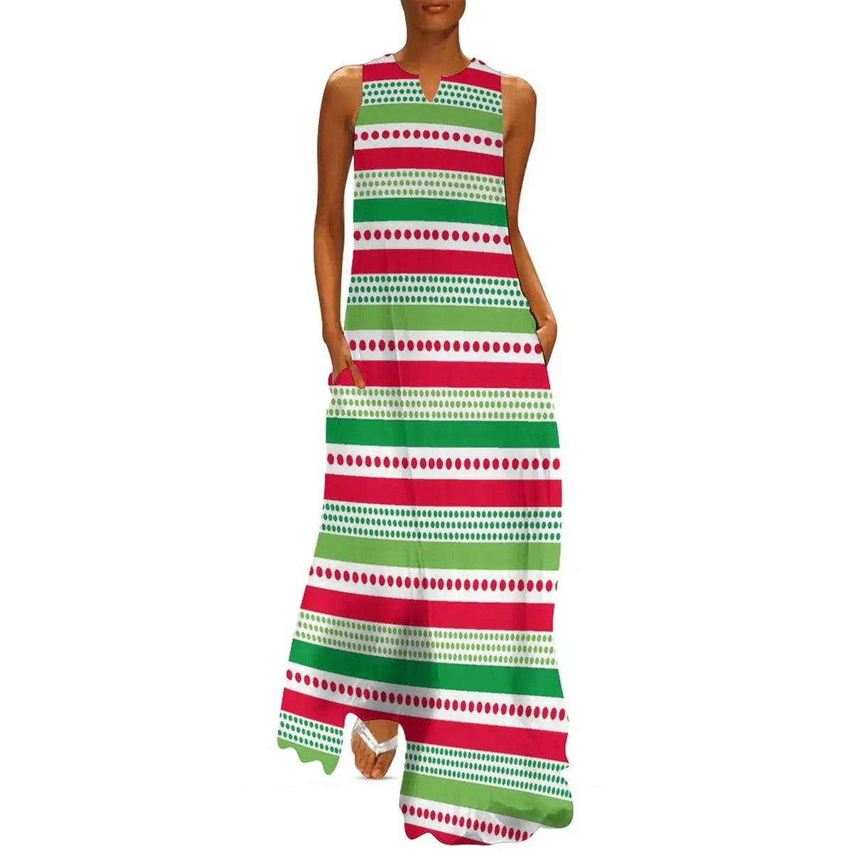 Robe Striped Polka Dot Women Beach Dress Summer Black and White Two Tone