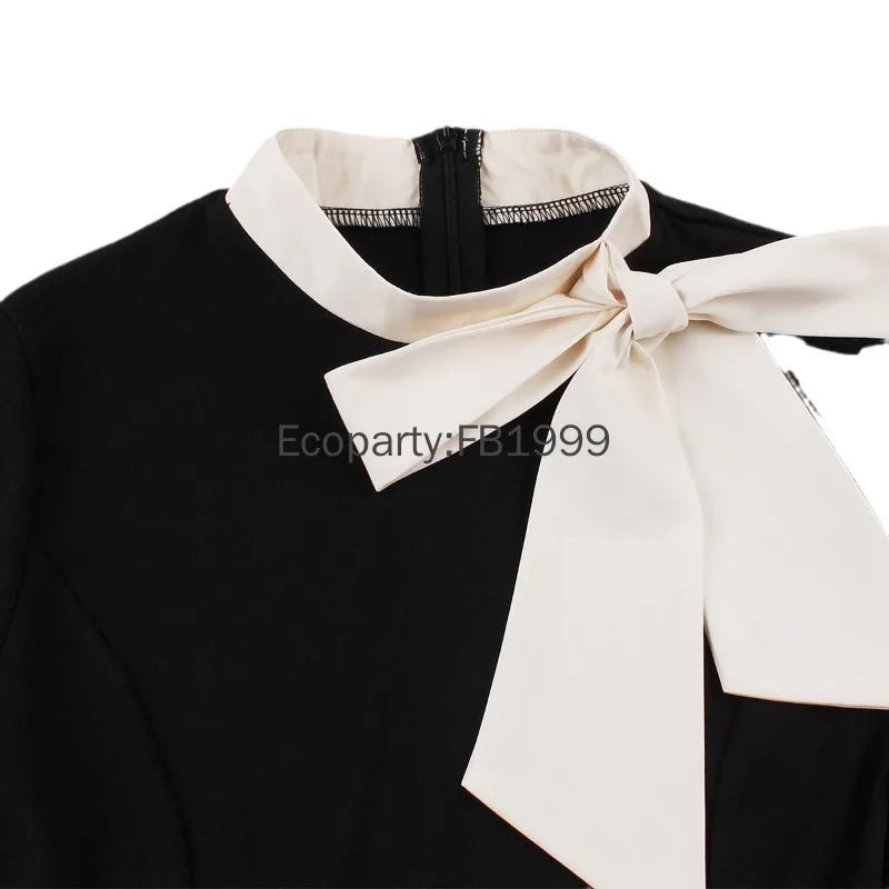 Women Summer Retro Casual Party Dress Elegant Short Sleeve Polka Dot