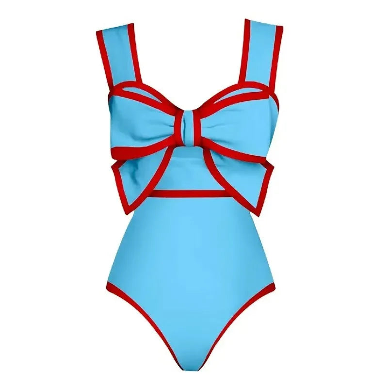 Southeast Asia One-Piece Retro Polka Dot Swimwear cover
