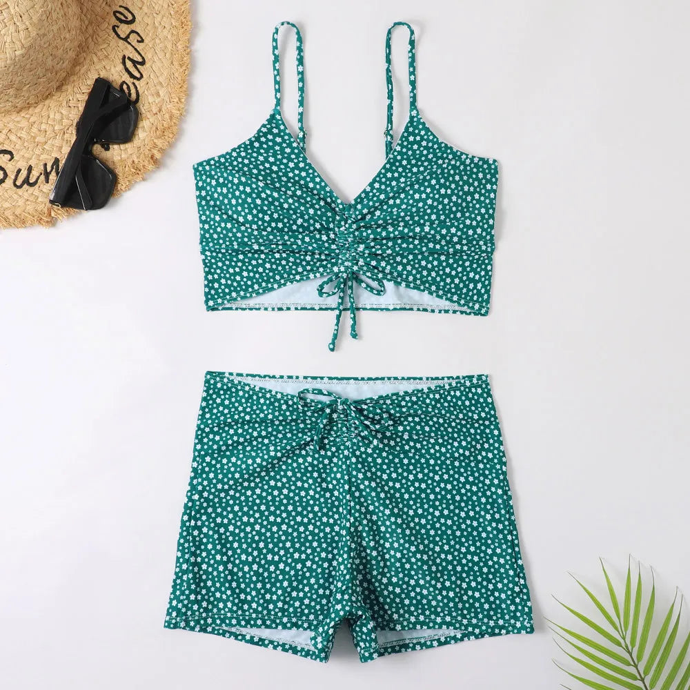High Waist Bikini Swimsuit Women Push Up Bikini Floral