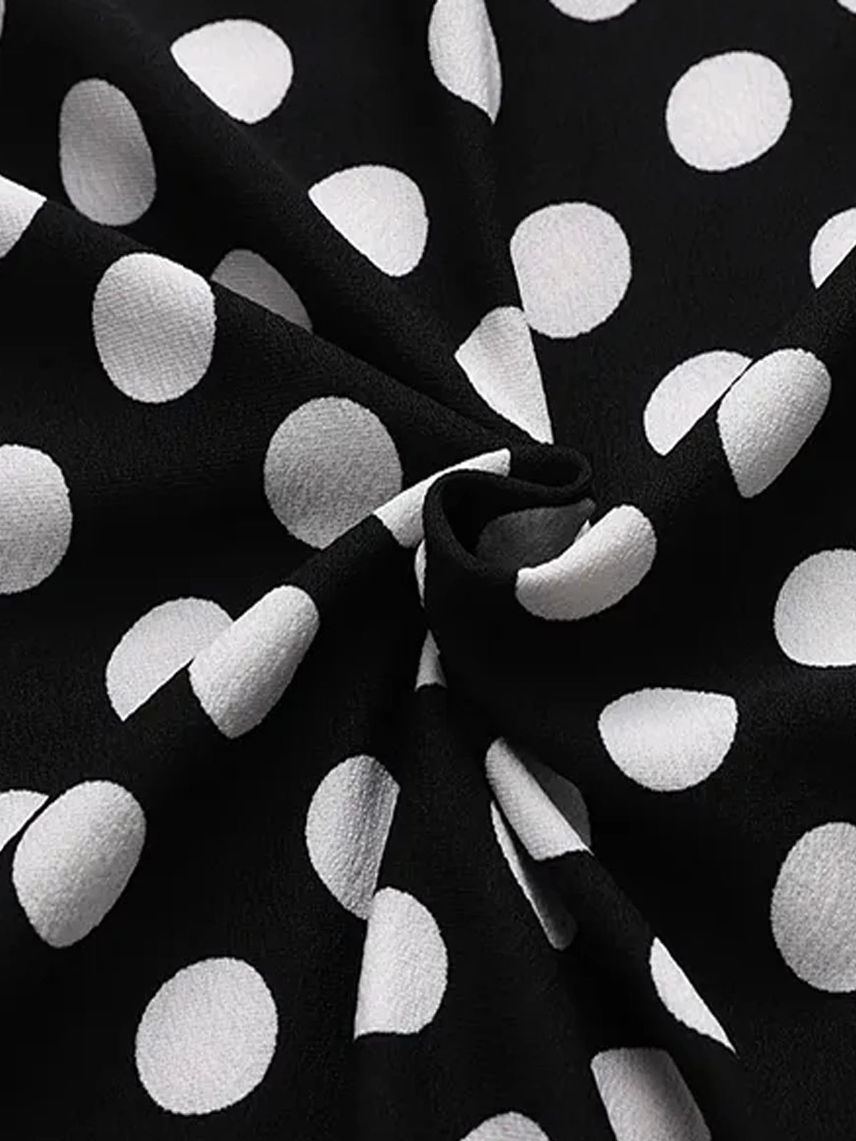 Womens Short Sleeve Summer Square Neck Casual Polka Dot Contrast Vintage
