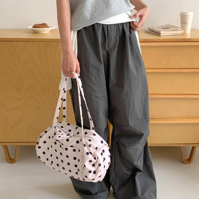 Fresh and Lighthearted Fashion Polka Dot Shoulder Bag