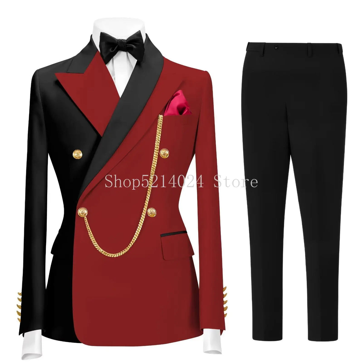 Men's 2-Piece Tuxedo Suit (Jacket + Pants)