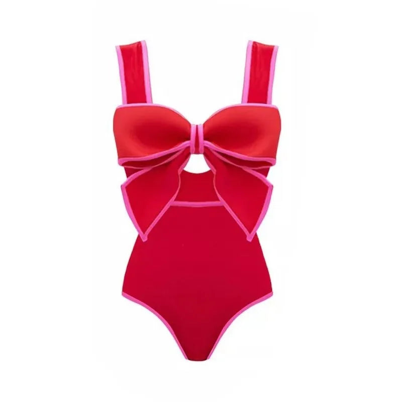 Southeast Asia One-Piece Retro Polka Dot Swimwear cover