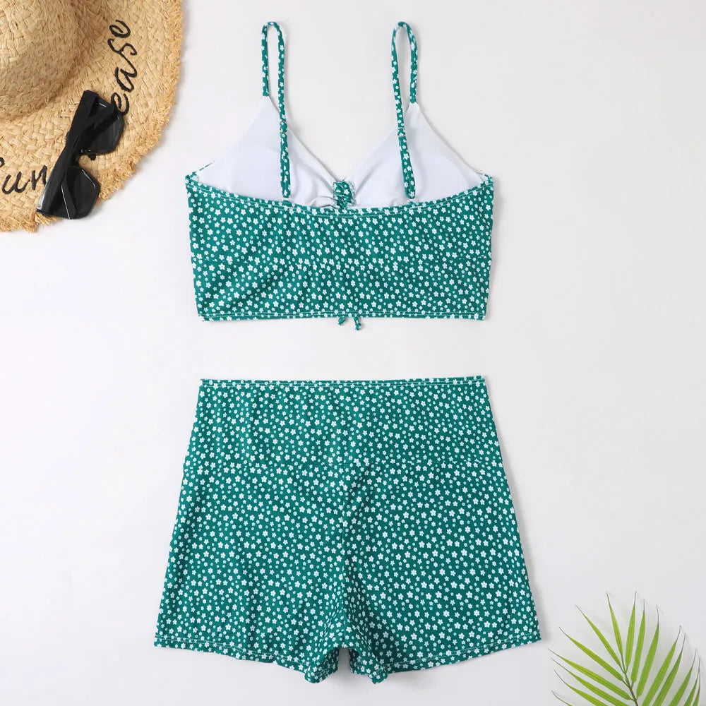 High Waist Bikini Swimsuit Women Push Up Bikini Floral