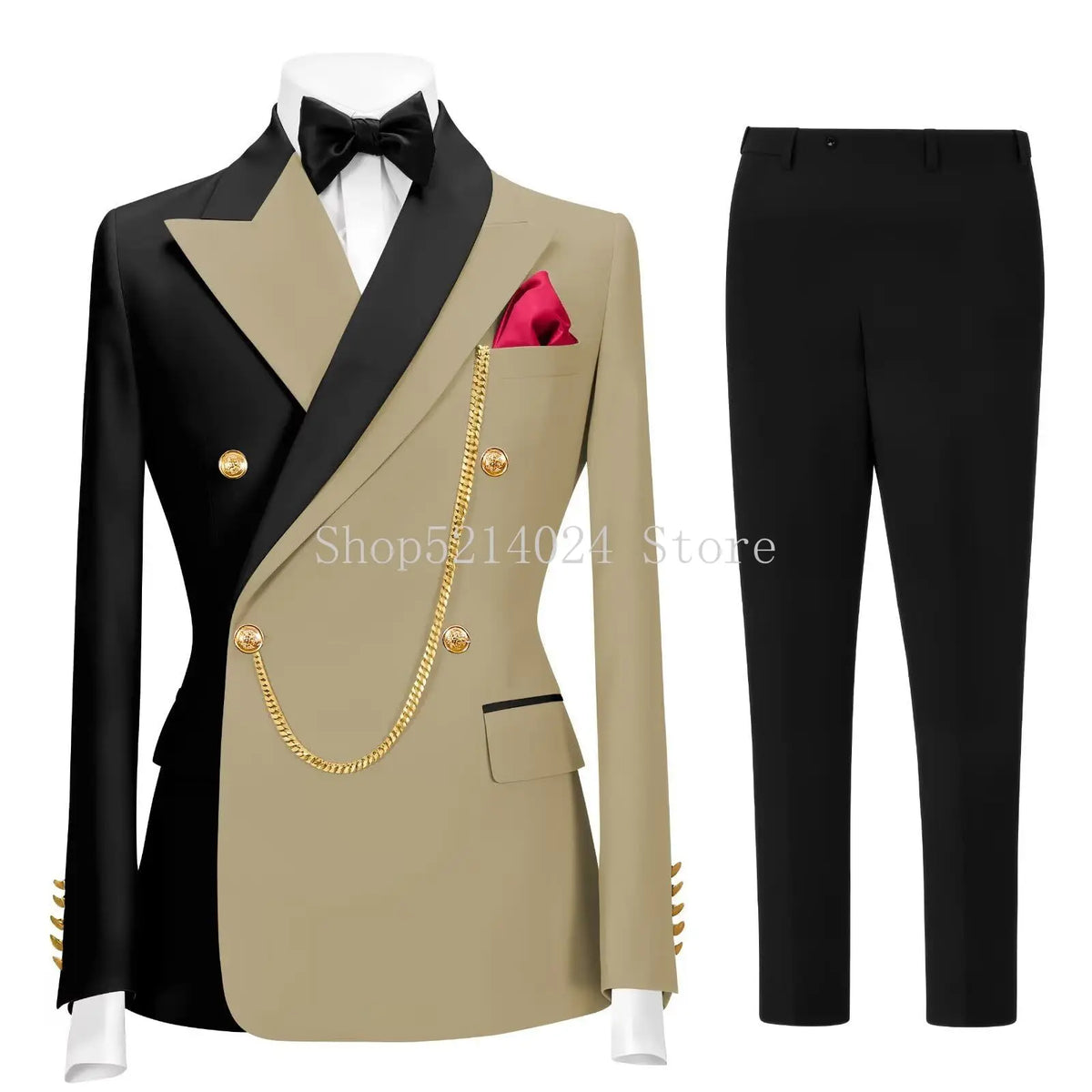 Men's 2-Piece Tuxedo Suit (Jacket + Pants)
