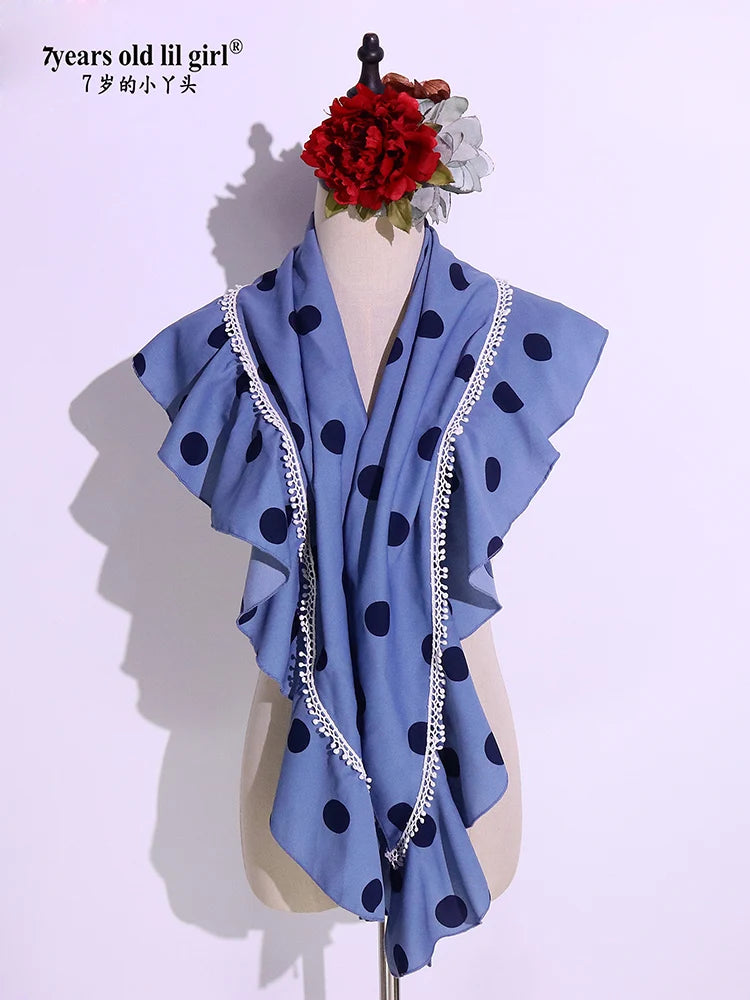 7yearsoldlilgirl Dance Dress Flamenco Boutique Printed Polka Dot Scarf