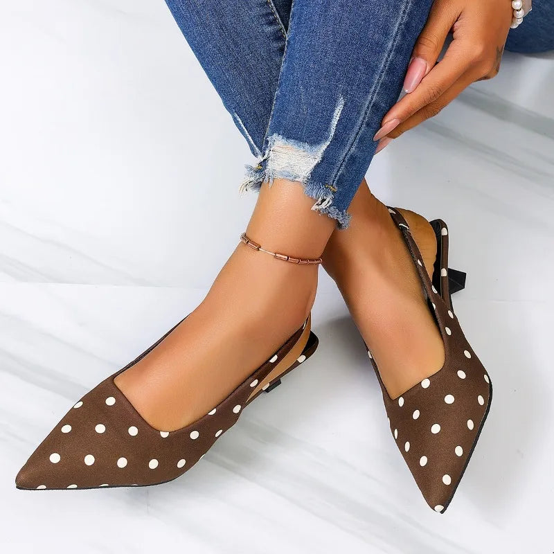 Street Style High Heel Women Sandals Fashion Pointed Toe Singbacks