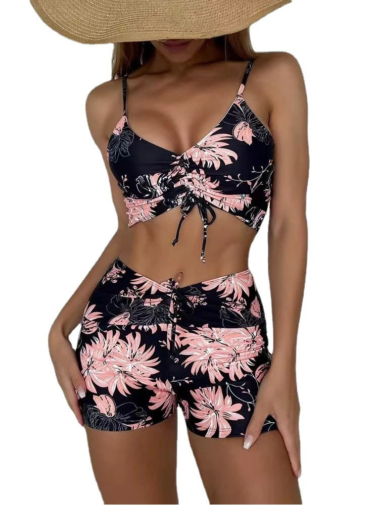 High Waist Bikini Swimsuit Women Push Up Bikini Floral