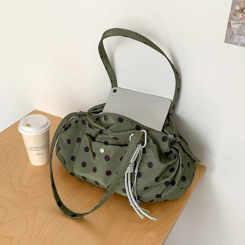 Fresh and Lighthearted Fashion Polka Dot Shoulder Bag