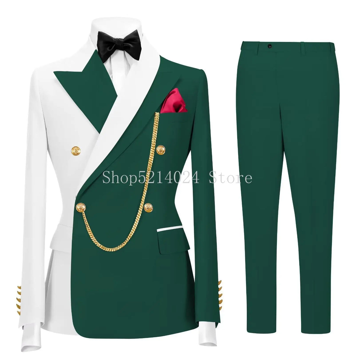 Men's 2-Piece Tuxedo Suit (Jacket + Pants)