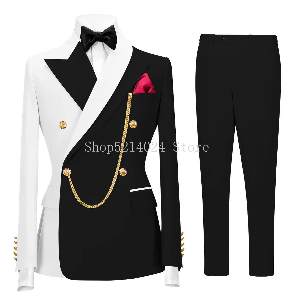 Men's 2-Piece Tuxedo Suit (Jacket + Pants)