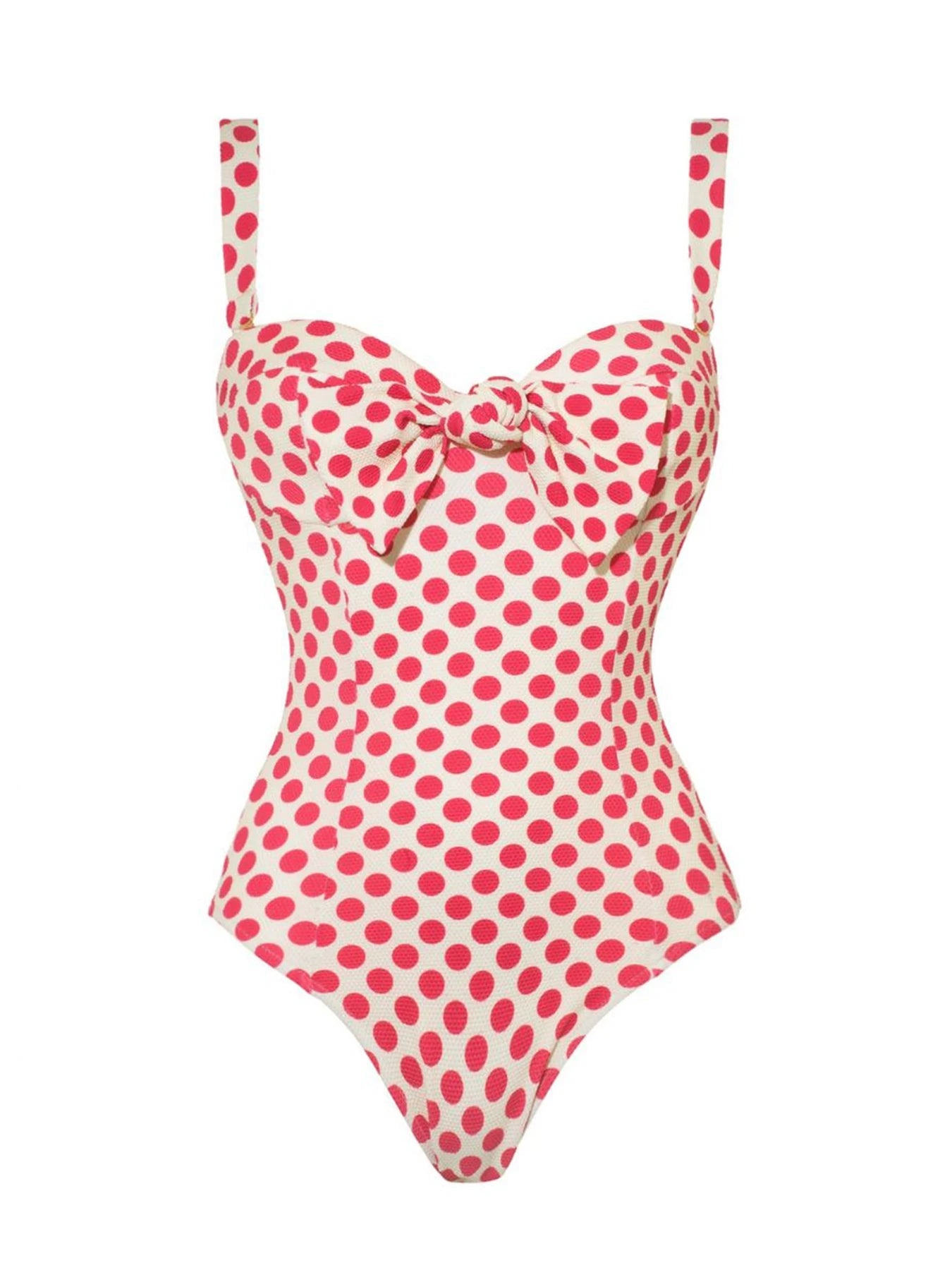 Polka Dot Print One Piece Swimsuit For Women Swimwear