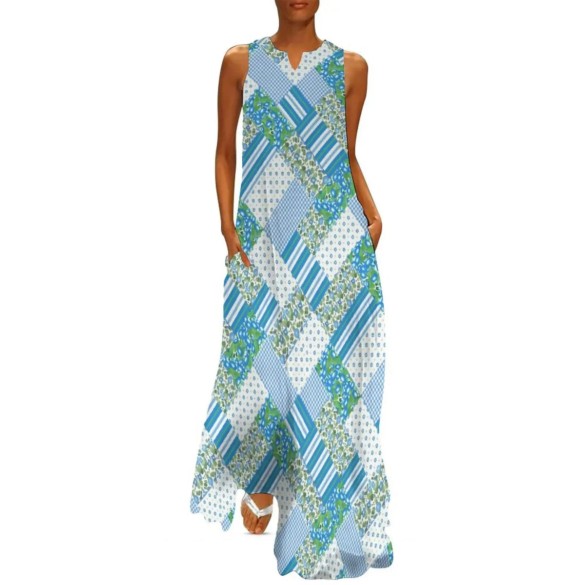 Robe Striped Polka Dot Women Beach Dress Summer Black and White Two Tone
