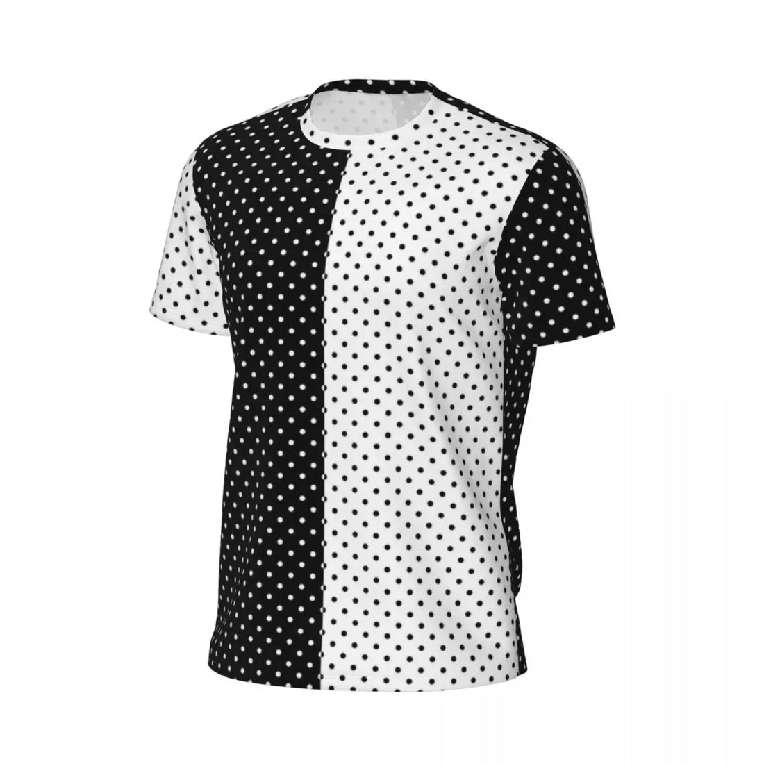 Polka Dot Black And White Sports T Shirt Beach Two Tone Vintage Pattern Vintage T Shirts Harajuku Tshirt For Couple Graphic Tops