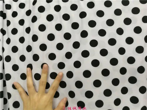 Polka Dot Printed Fabric Knitted Four-sided Elastic By The Meter for Clothing