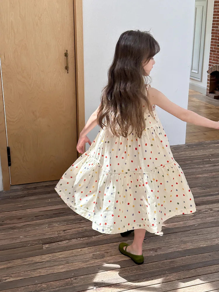 Humor Bear Kids Clothing Summer Polka Dot Skirt Dress Fashion