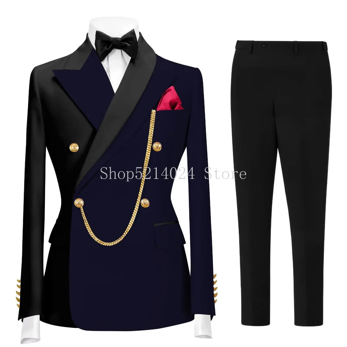 Men's 2-Piece Tuxedo Suit (Jacket + Pants)