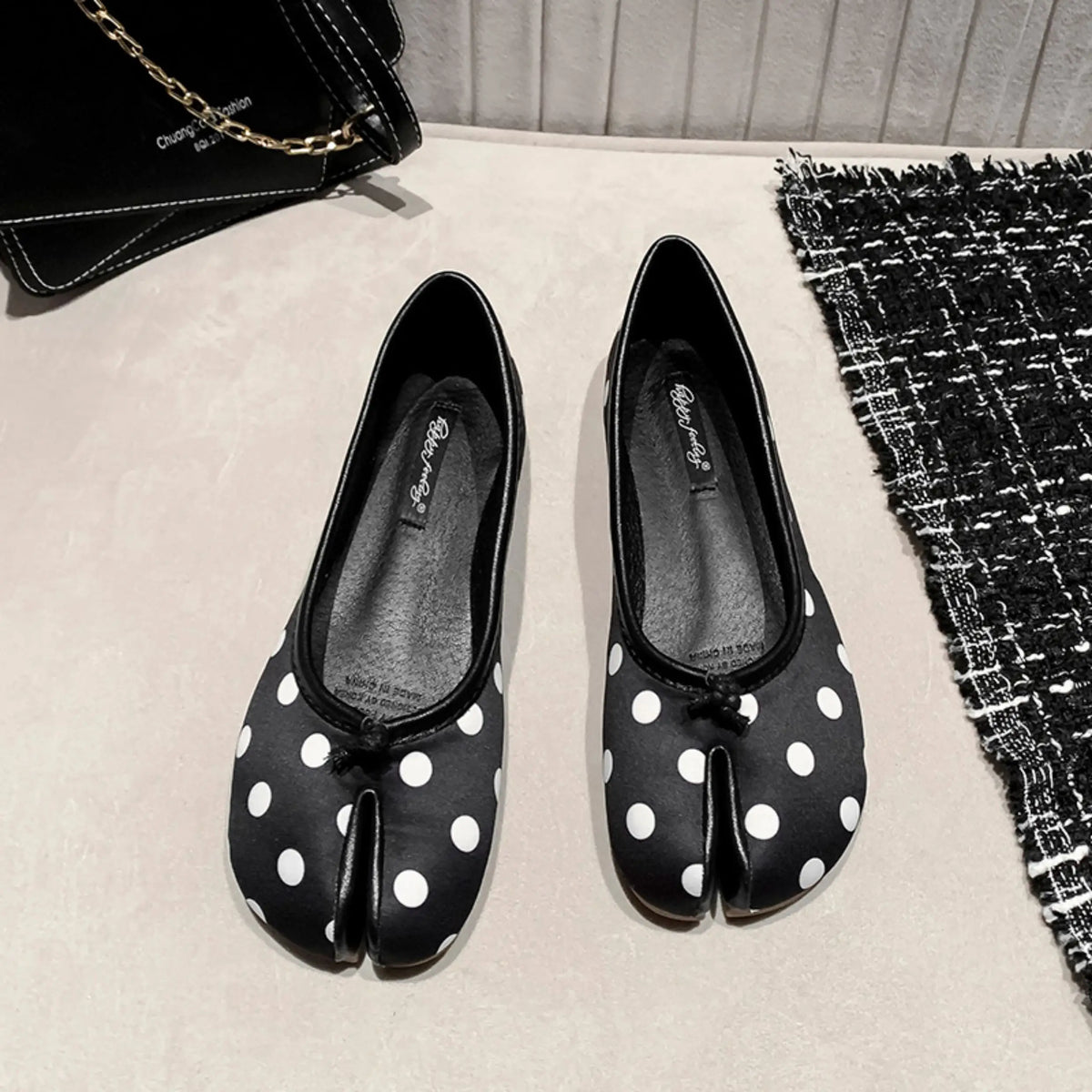 Polka Dot Women Retro Flats Mocasines Ballerina Shoe