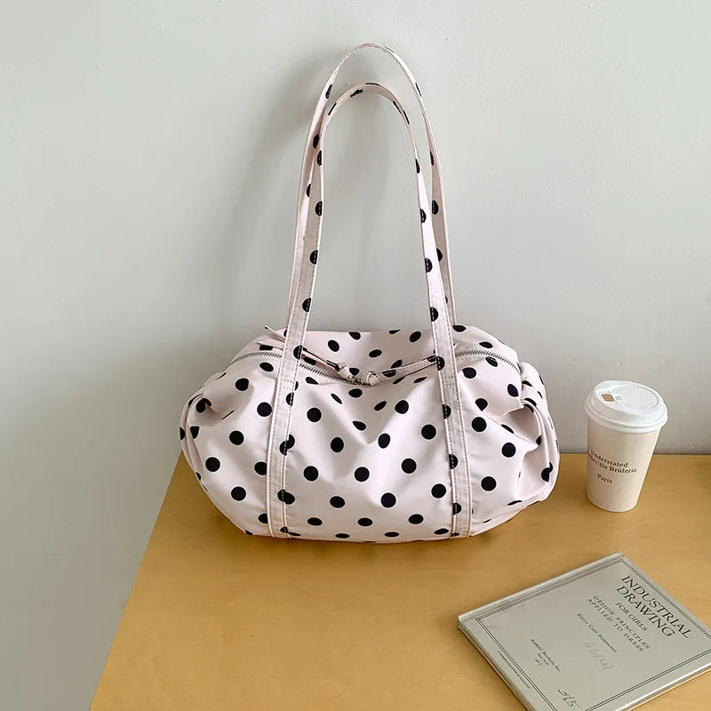 Fresh and Lighthearted Fashion Polka Dot Shoulder Bag