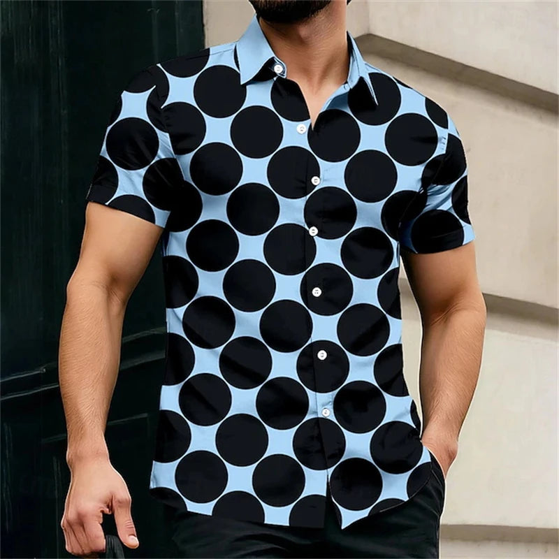 Printed Polka Dot Pattern Blouses Simple Spot Graphic Shirts