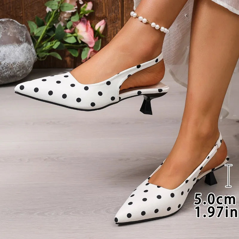 Street Style High Heel Women Sandals Fashion Pointed Toe Singbacks
